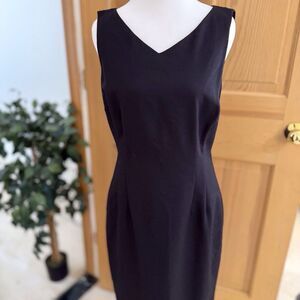 Pendleton Sheath Dress Women 4 Virgin Wool Black Pencil Knee Quiet Luxury Career